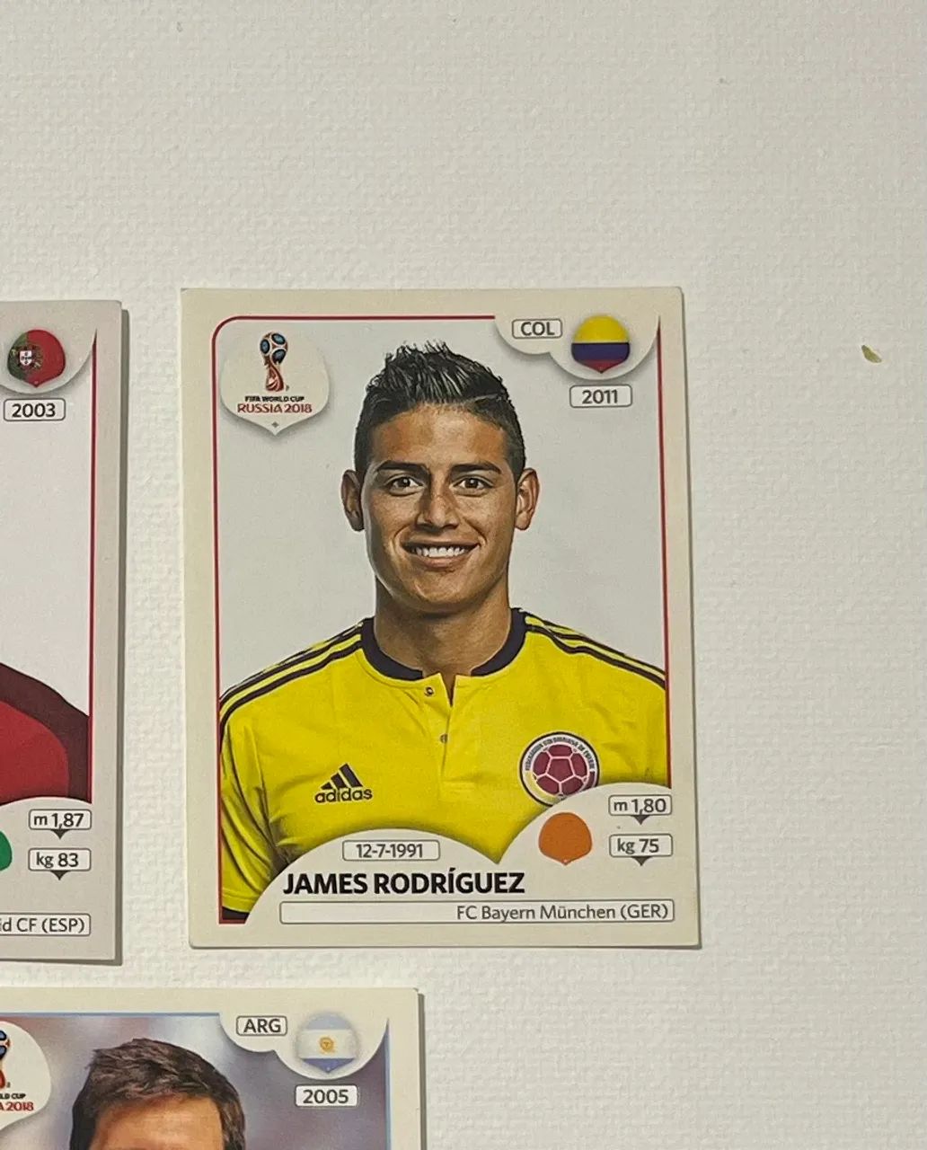 Figurinha James Rodrígues Copa 2018