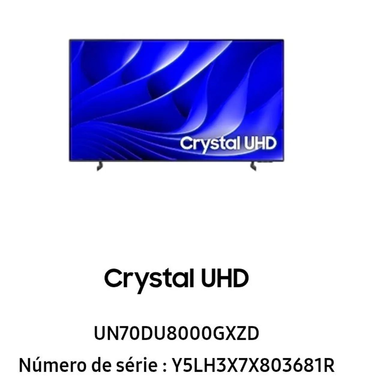 Smart TV Samsung 70" Tela Quebrada  - Foto 3