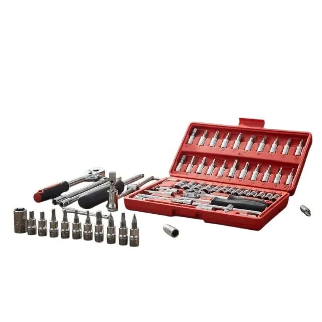 Kit Ferramentas 46 Peças NIUBI Com Catraca Reversível Soquetes Bits Maleta Automotiva e Re - Foto 4