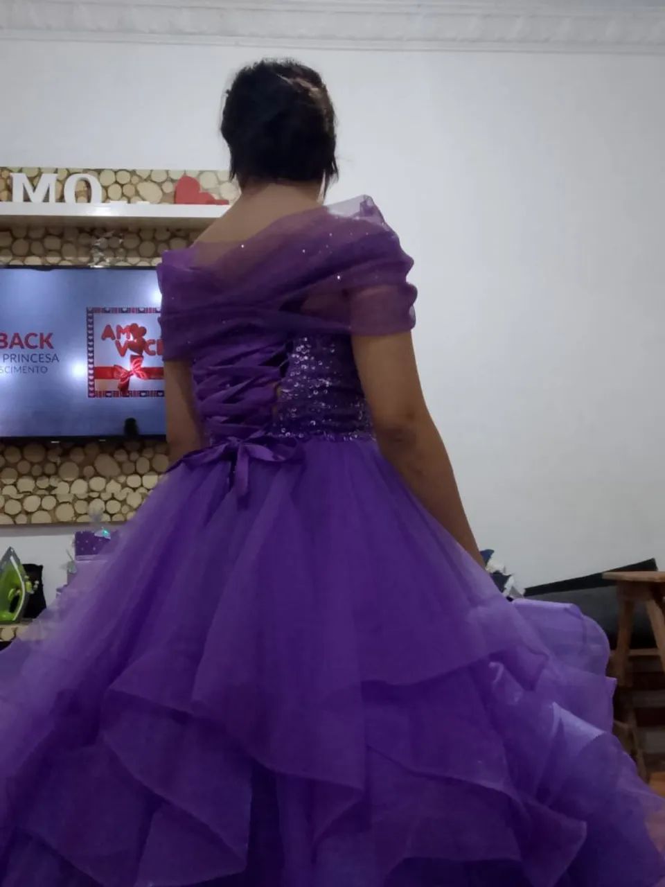 Vestido Debutante Roxo Completo - Foto 3