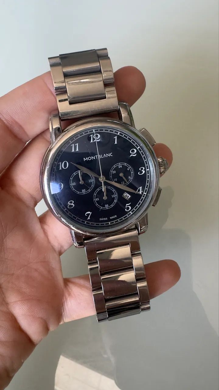 Relógio Estilo Montblanc - Pulseira de Aço