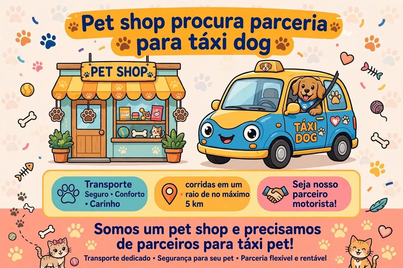 Táxi dog com veículo próprio 