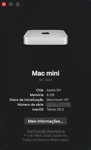 Mac Mini M1 2020. - Computadores e Desktops - Novo Mondubim