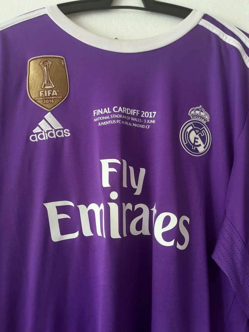 Camisa roxa Real Madrid 2017 manga longa  - Foto 2