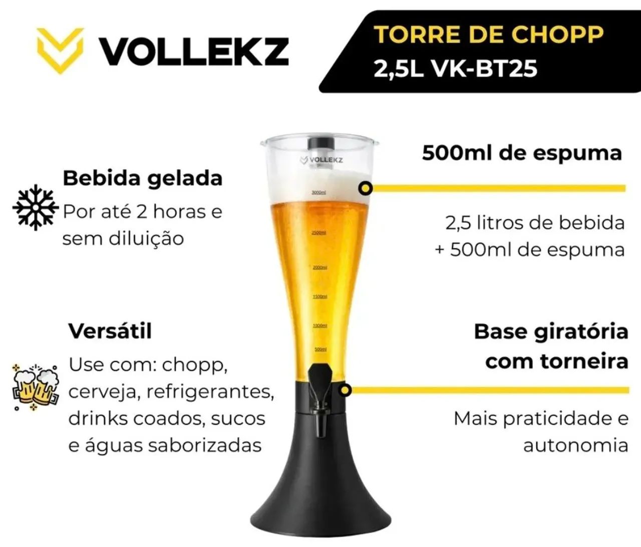 TORRE DE CHOPP 2,5 LITROS  - Foto 5