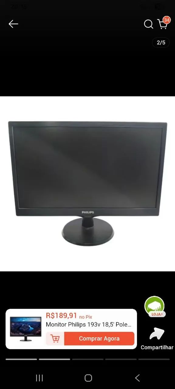 Monitor Philips 18,5 pol. LED HDMI