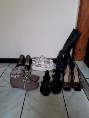 Todos os sapatos 37 por 55 reais tudo . novos e usados