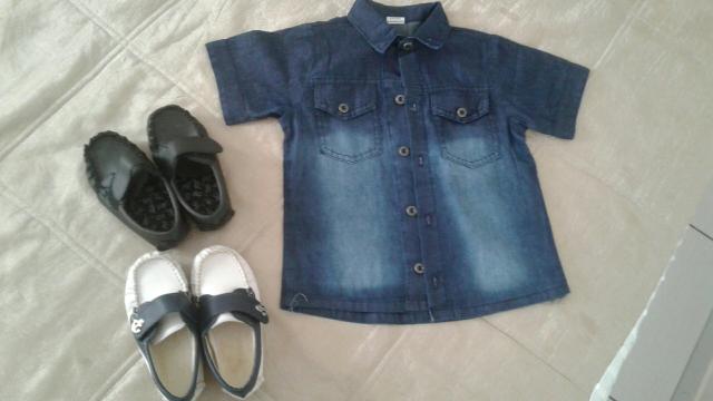 2 mocassim e 1 camisa social