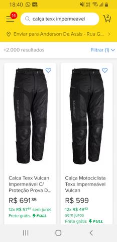 Calça para motoqueiro com proteção