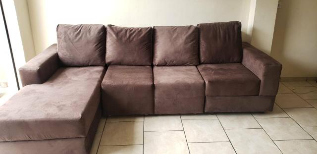 Sofá retrátil com chaise novíssimo!! (entrego e parcelo) - Foto 2