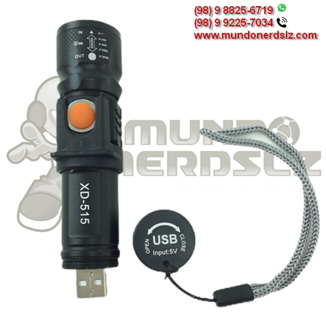 Mini Lanterna Led Tática USB Xtrad XD-515 em São Luís MA - Foto 5
