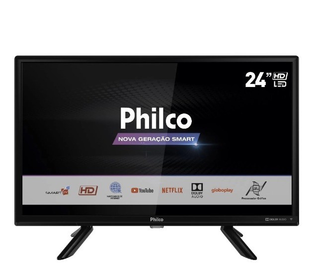 TV Philco 24" para retirada de peças - display com defeito