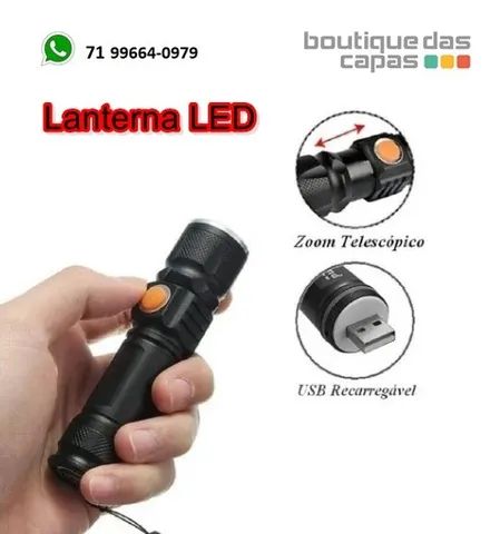 Lanterna de led usb recarregável luatek LT-416A (carrega por usb) para casa fazenda - Foto 2