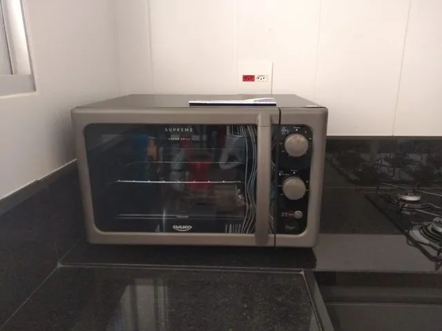 Forno Eletrico Preto com Grill Dourador Dako Eletrodomesticos