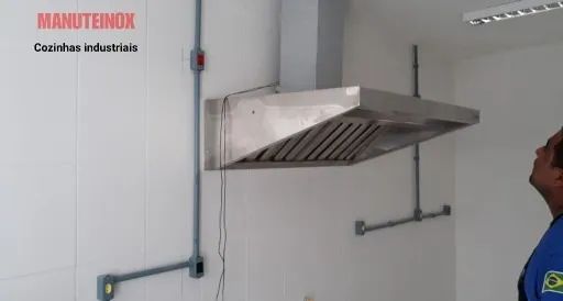 Coifa inox cozinha industrial