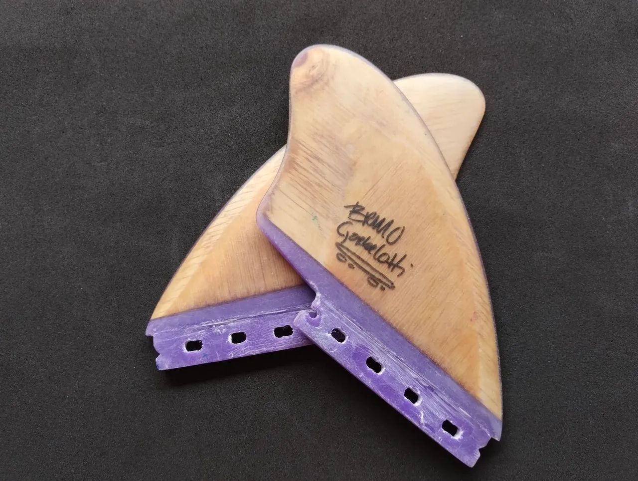 Biquilha de madeira prancha surf fish twin Fin future - Foto 3