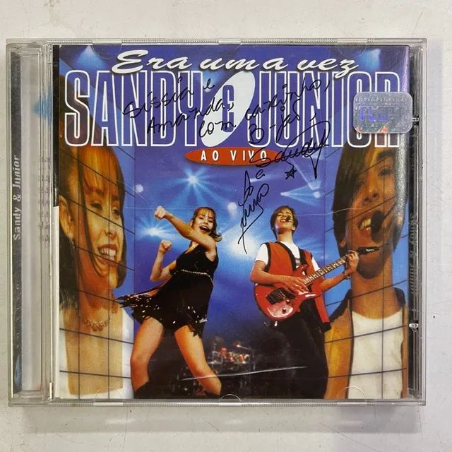 Cd Sandy e Junior Autografado era uma vez o vivo