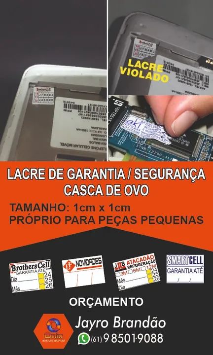 Lacre Destrutivel Casca de Ovo