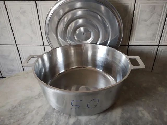 Panela de alumínio batido N50 grande na Promoção por 480 reais avista
