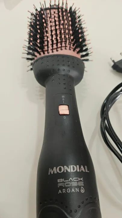 Escova Secadora Mondial Argan ES-14 com Cabo Giratório Black Rose 1200W - Foto 2