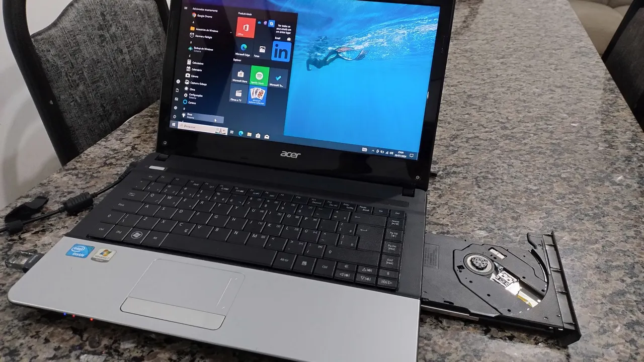 Notebook acer aspire e1 431 1.7 de ssd 128gb com 8 gb ram ( conservadissimo )