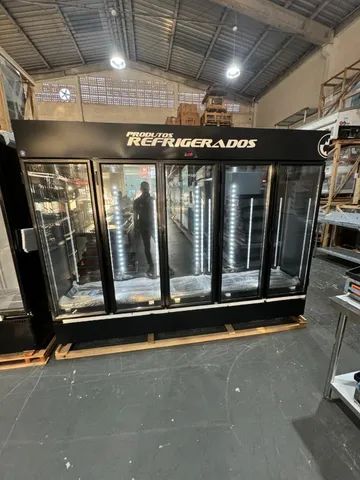 Geladeira comercial 5 portas com iluminação led nova com garantia 