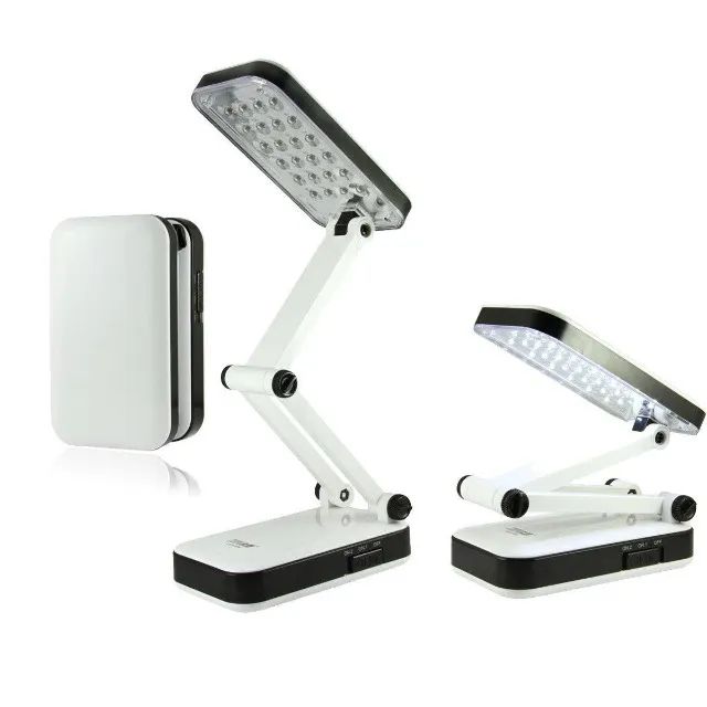 Luminária De Mesa Articulada 24 Leds Recarregável Abajur - Foto 2