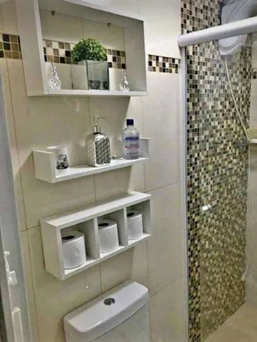 Nicho de parede decorativo para lavabo