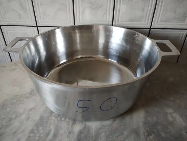 Panela de alumínio batido N50 grande na Promoção por 480 reais avista - Foto 2