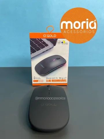 Mouse Sem Fio  Recarregável  2.4H Cx Gold MS-02A Led  - Foto 4