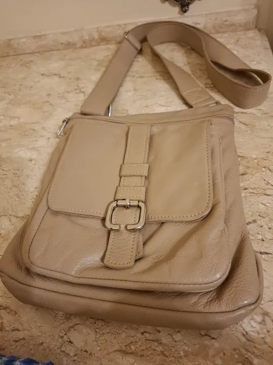 Bolsa couro legítimo pelica