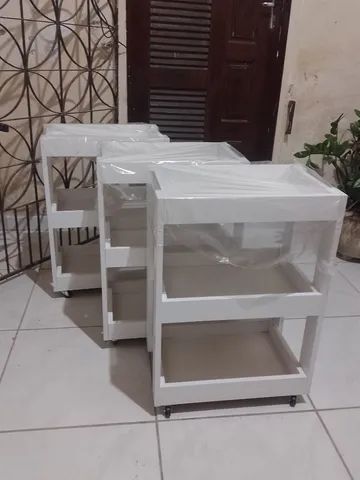 Carrinho auxiliar branco  - Foto 4