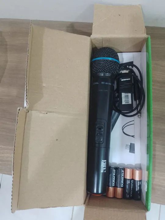 Microfone Sem Fio Profissional para Karaoke e Palestras - Foto 4