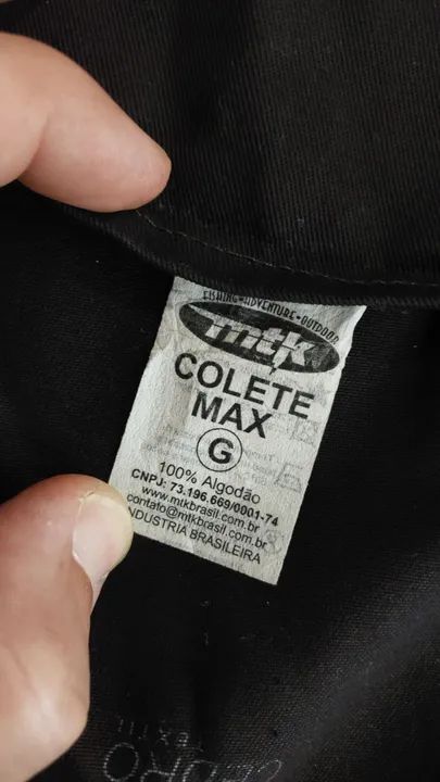 Colete Fotógrafo e/ou cinegrafista MTK Max preto - Tamanho G - Foto 2