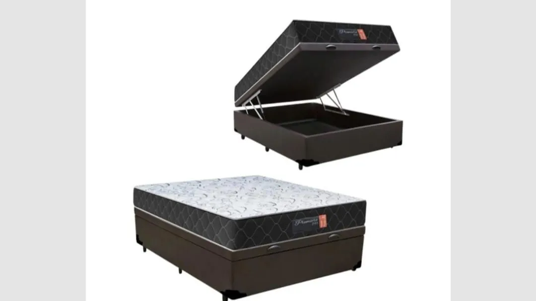 Kit Casal BOX BAÚ olchão Casal 100%Espuma D33 <br>+<br>Box Baú Casal em Courino ou Suede.