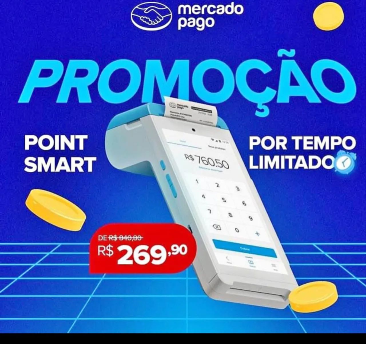 Oferta máquina de cartão do mercado pago POINT smart 2 