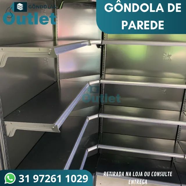 Prateleira de aço gondolas pretas - Foto 4