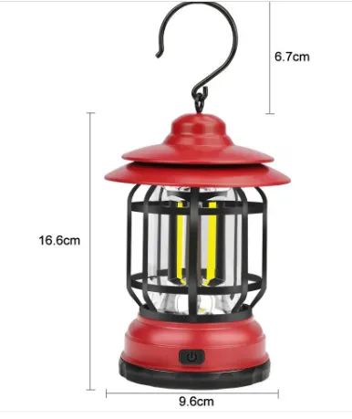 Lâmpada De Emergência Com LED Portátil Recarregável Lanterna Lampião Retrô Ajustável z784 - Foto 6
