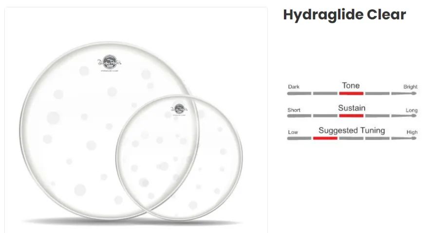 Pele Luen Hydraglide Clear 14 polegadas para caixa ou surdo hidráulica transparente - Foto 2