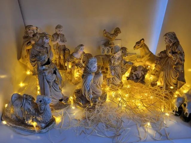 Presépio Natal 15pçs Gesso Novo! - Foto 2