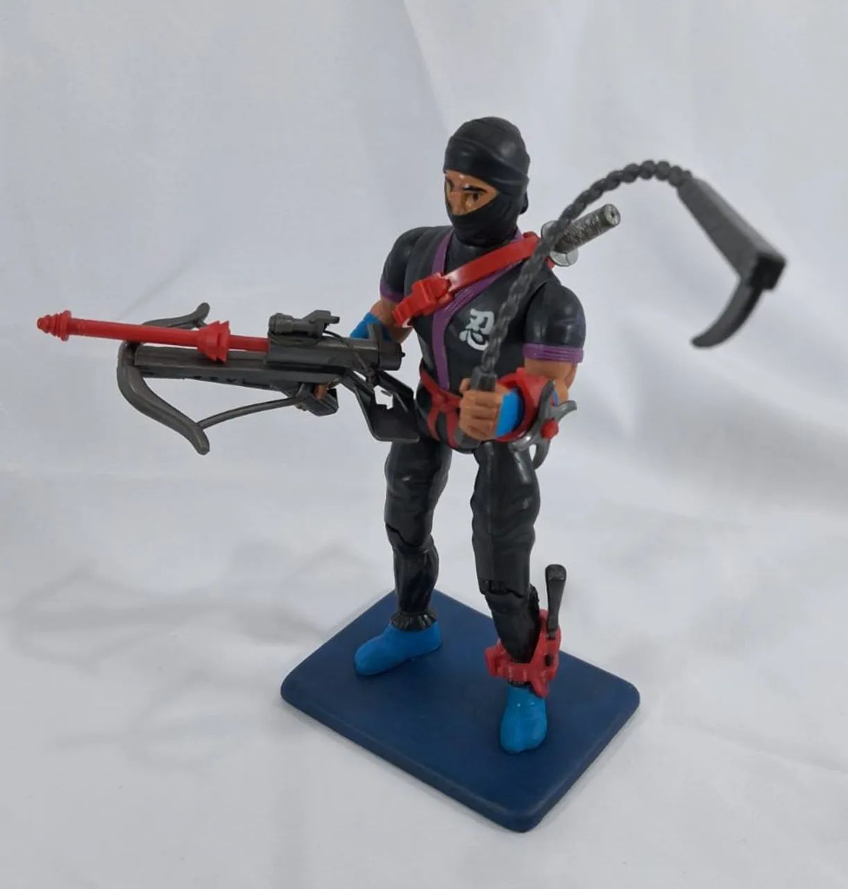 Boneco Dragão Negro coleção Rambo Glasslite completo, perfeito com base. SAVAGE.  - Foto 4