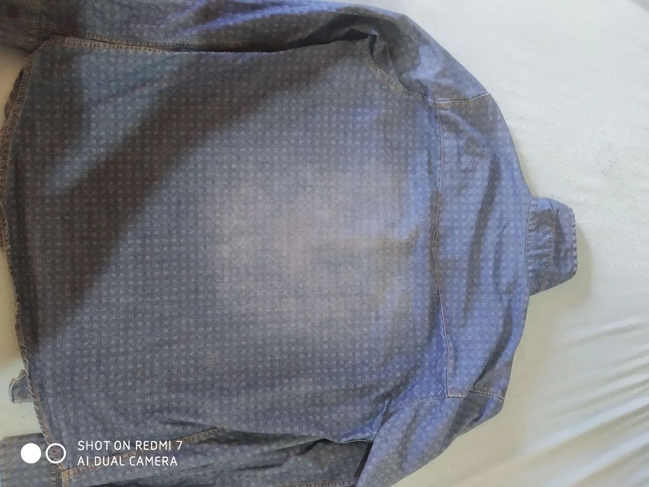 Camisa masculina jeans azul  - Foto 4