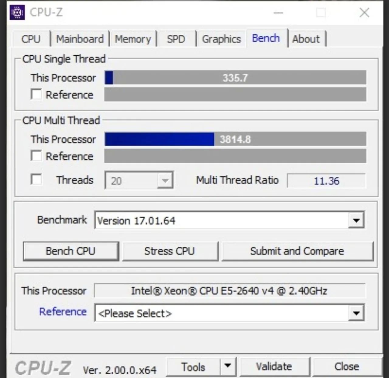 Processador Xeon E5-2640v4 10/20 núcleos64307861233537122