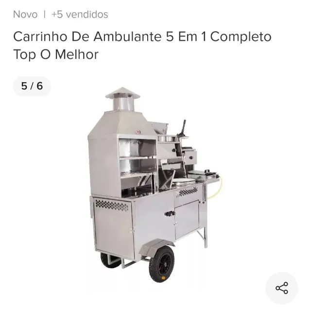 Carrinho de lanche 5x1