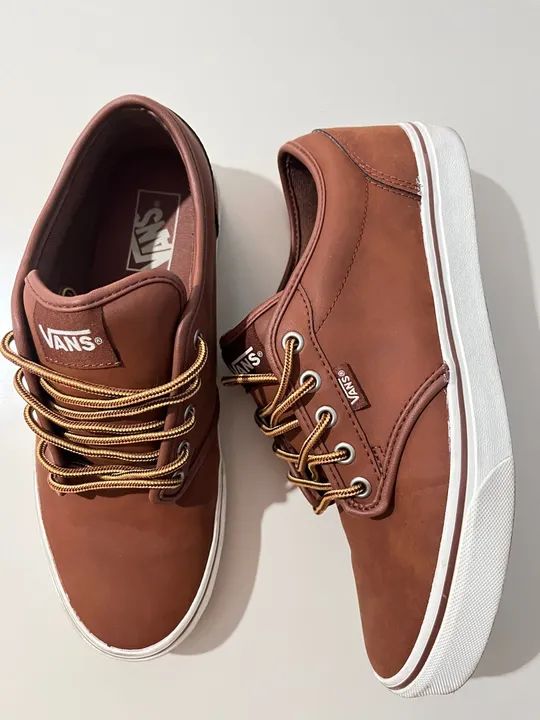 Vans Shoes Vans De Couro Marrom Vans Atwood Vans Masculino Bege