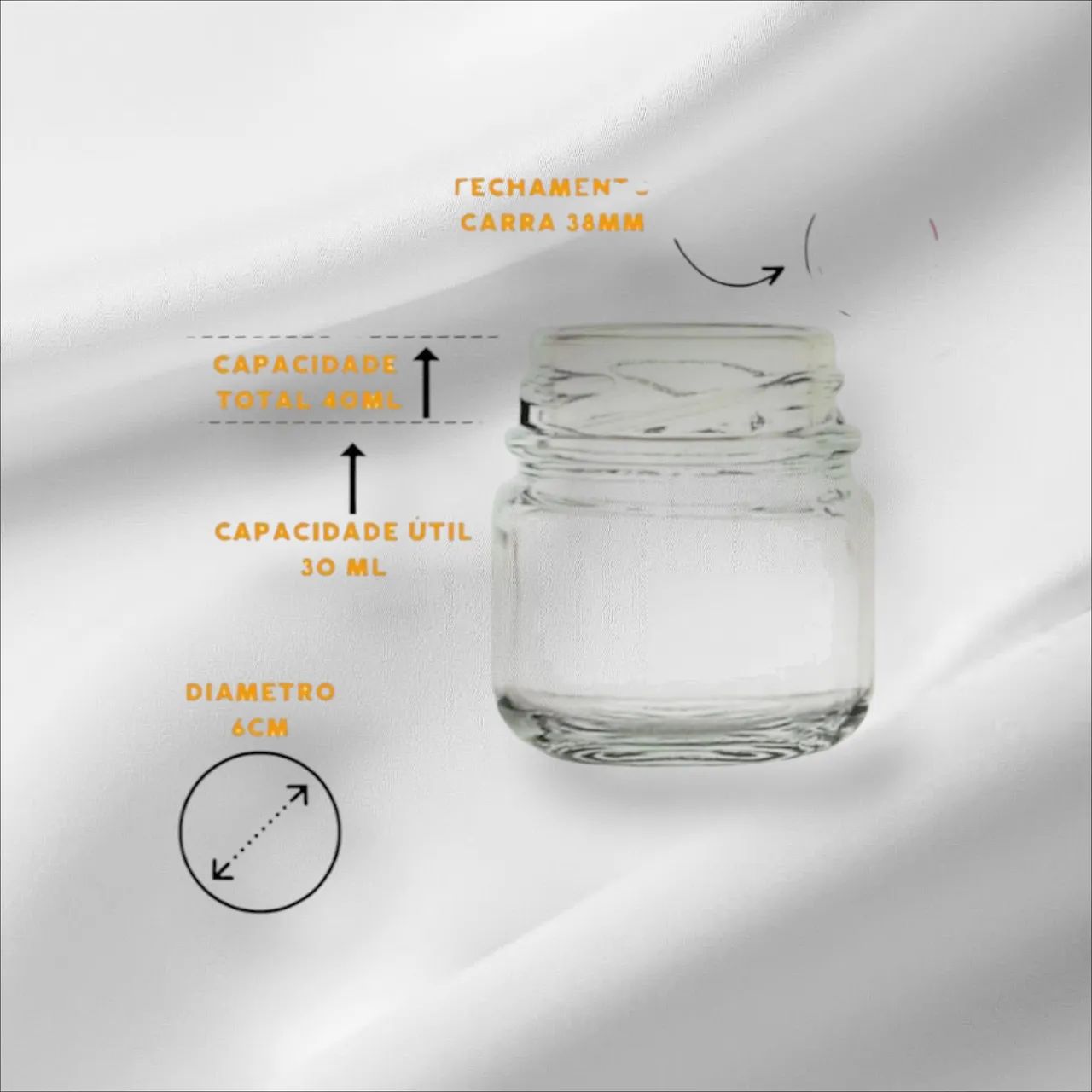 Kit de 12/24/36/48 potes de vidro 30 ml para temperos, geleias ou velas aromáticas - Foto 5