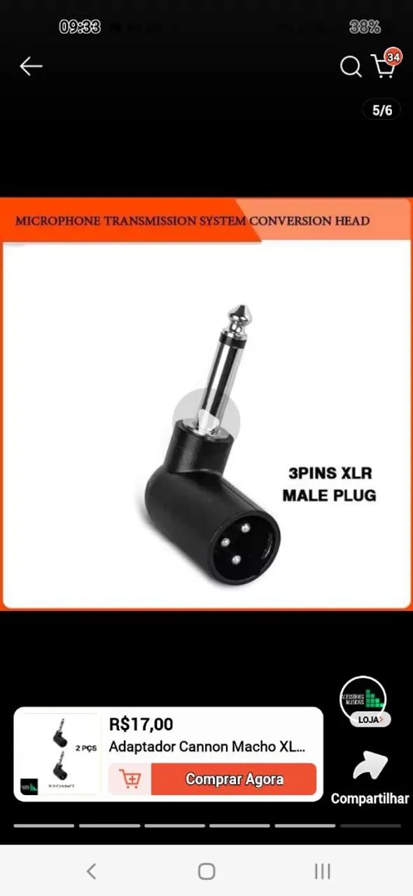 Adaptador xlr sem fio