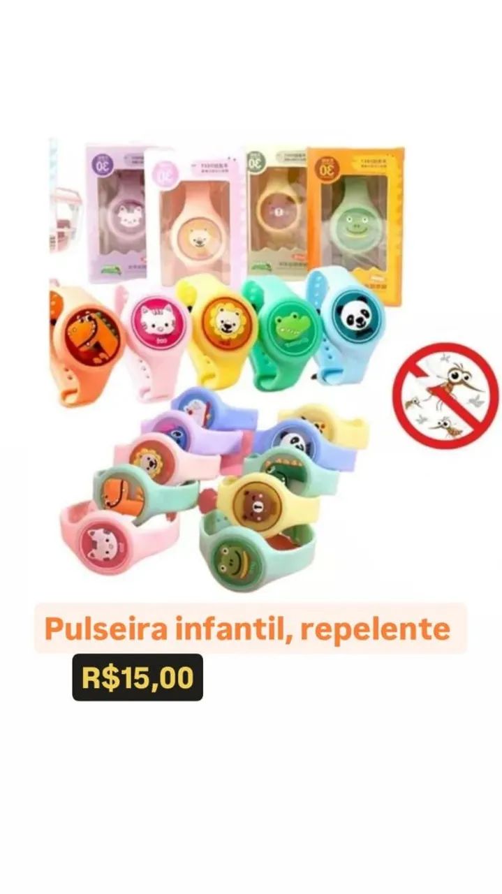 Pulseira Infantil Repelente de Mosquitos
