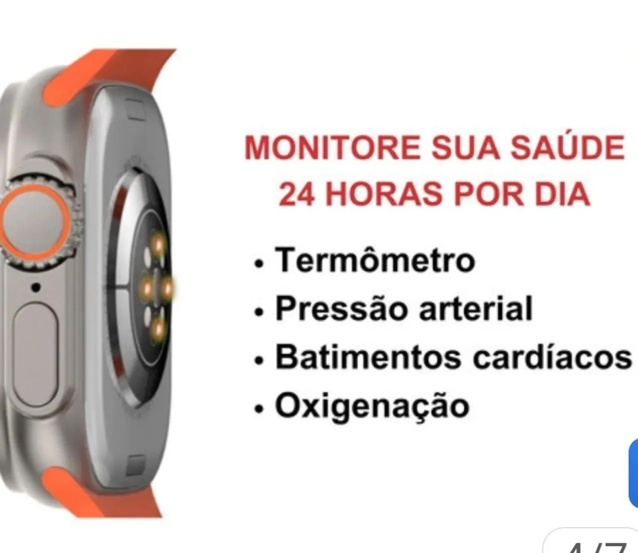 Smartwatch X8 Ultra + com Pulseira Preta  - Foto 4