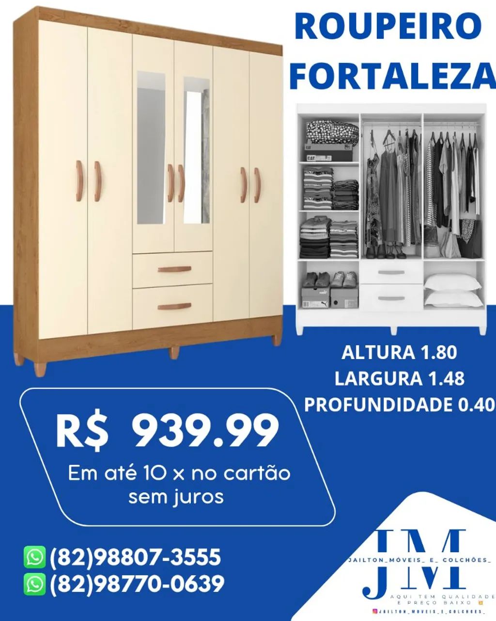 OFERTA EXCLUSIVA GUARDA ROUPA FORTALEZA  - Foto 3